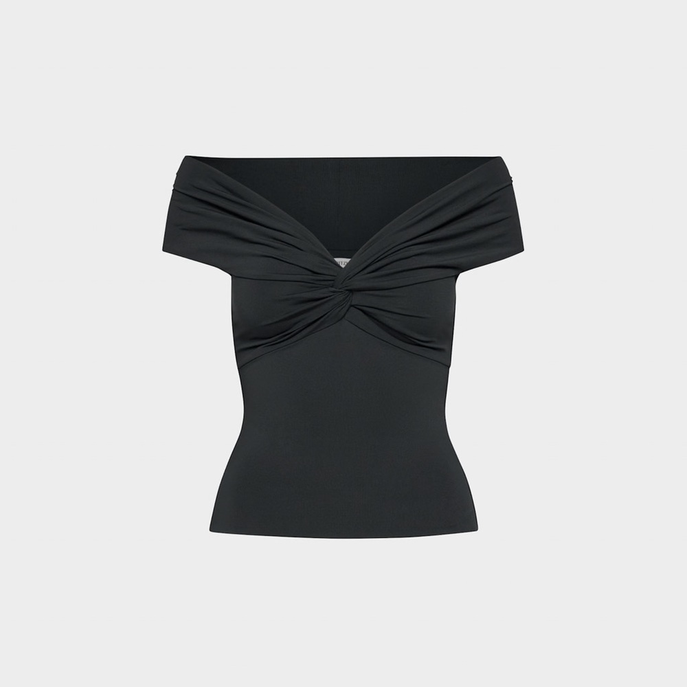 Aritzia Black Off-Shoulder Contour Top